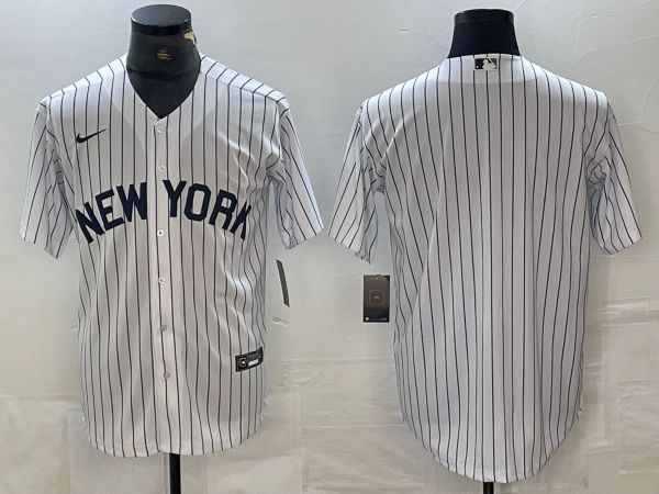 Men New York Yankees Blank White Stripe Game Nike 2024 MLB Jersey style 10->new york yankees->MLB Jersey